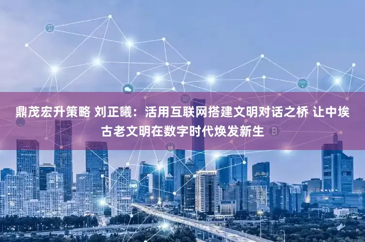 鼎茂宏升策略 刘正曦：活用互联网搭建文明对话之桥 让中埃古老文明在数字时代焕发新生